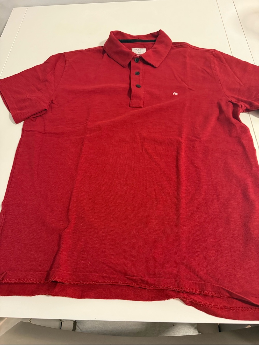 rag & bone Men's Red Polo Shirt